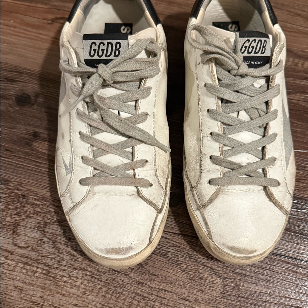 Golden Goose White Leather Sneakers